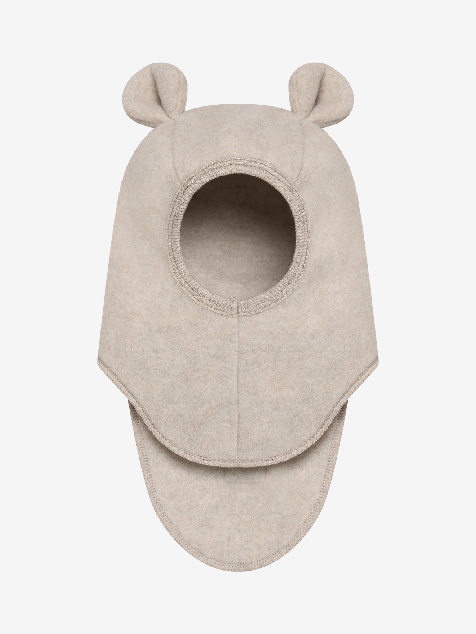 Balaclava Ears Wool Fleece - Camel Melange