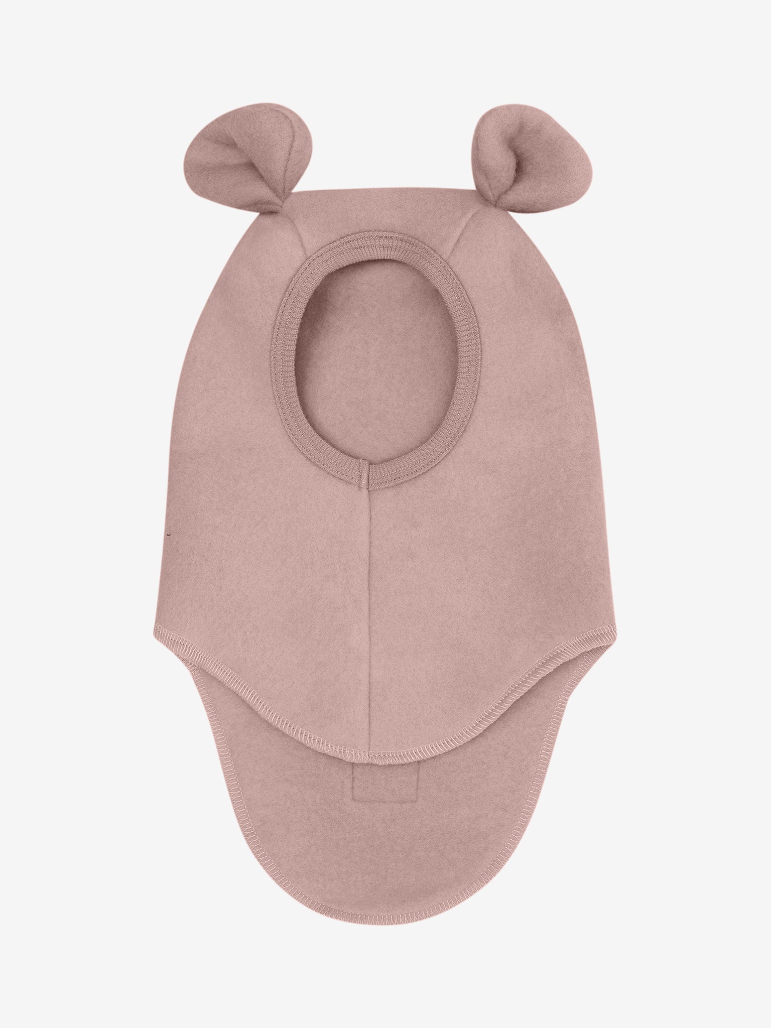 Balaclava Ears Wool Fleece - Mahogany Rose