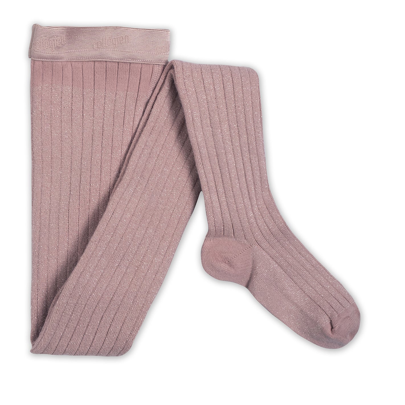 Amélie Collants à côtes brillants - Vieux Rose