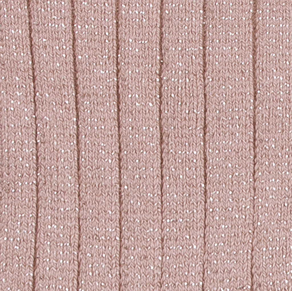 Amélie Collants à côtes brillants - Vieux Rose