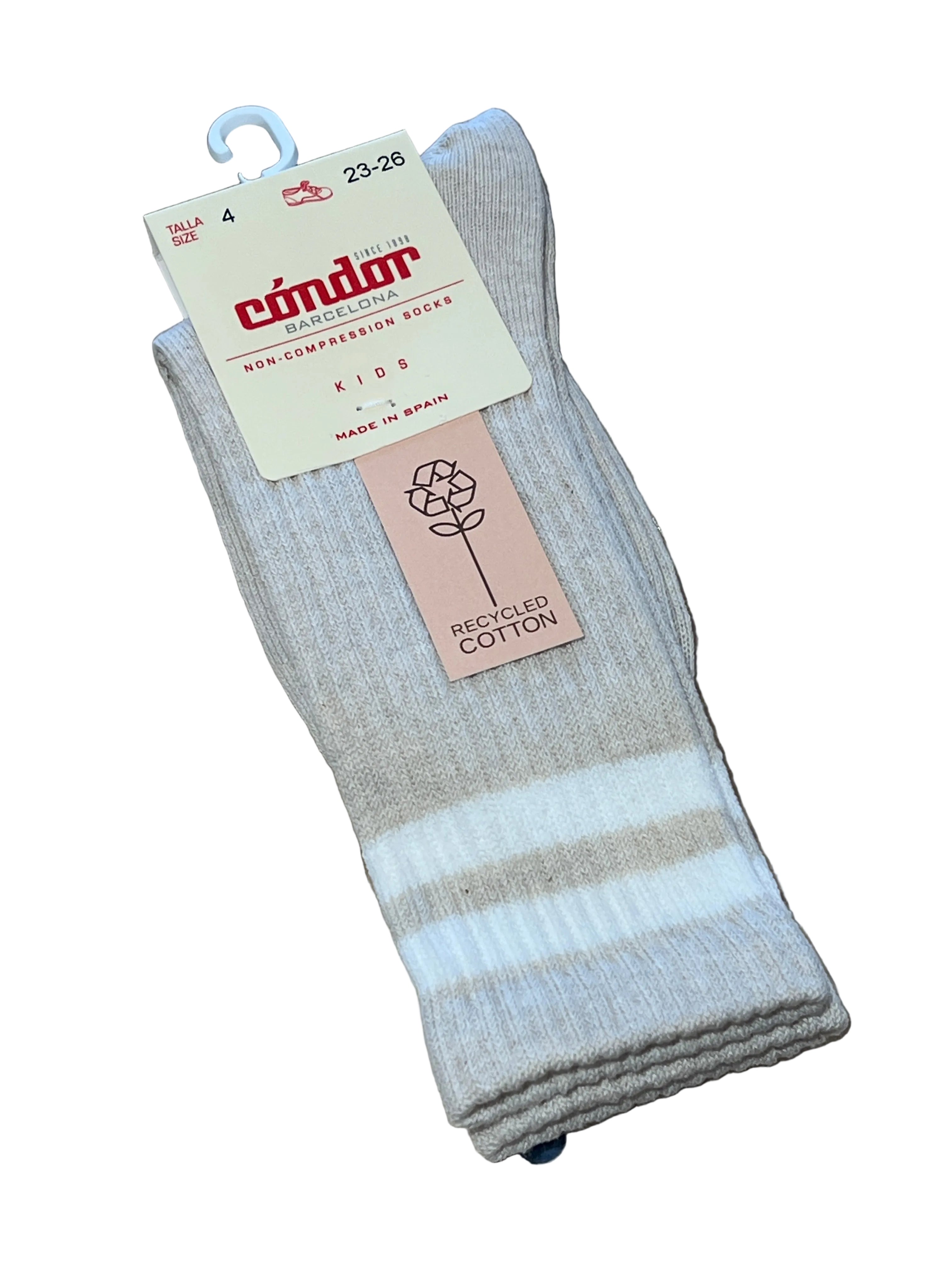 Knee socks in recycled cotton with two stripes 2649 / 2 color 042 - MintMouse (Unicorner Concept Store)