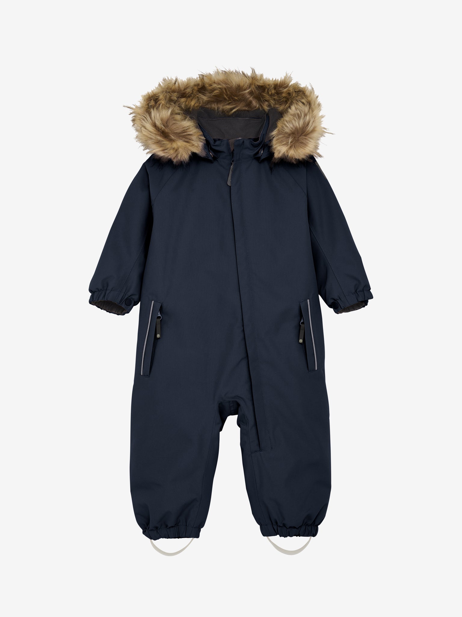 (742130) Baby Coverall W. Fake Fur All seams taped - Total eclipse - MintMouse (Unicorner Concept Store)