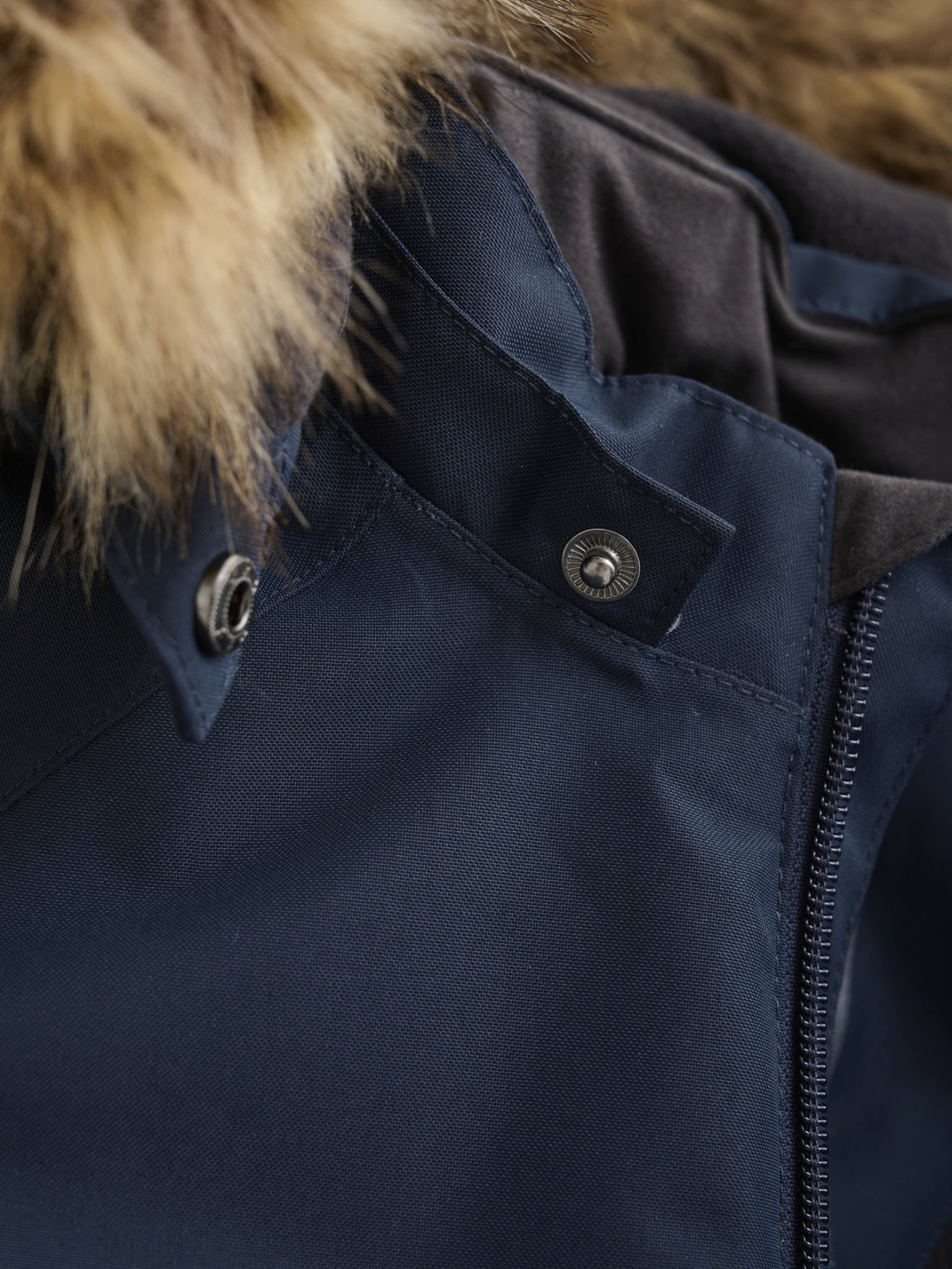 (742130) Baby Coverall W. Fake Fur All seams taped - Total eclipse - MintMouse (Unicorner Concept Store)