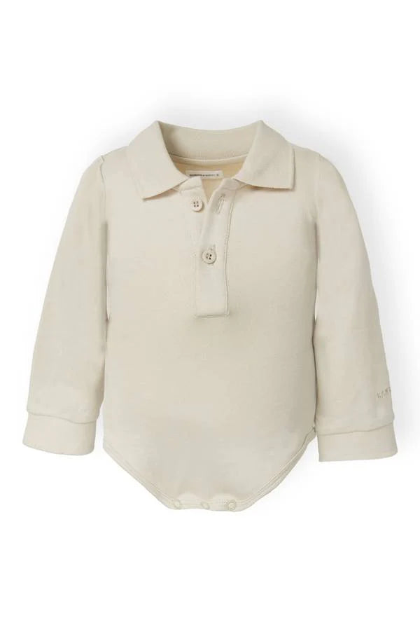 Polo Baby Bodysuit - Sand
