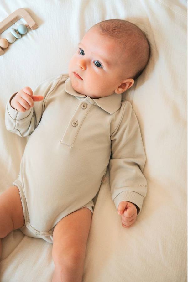 Polo Baby Bodysuit - Sand - MintMouse (Unicorner Concept Store)