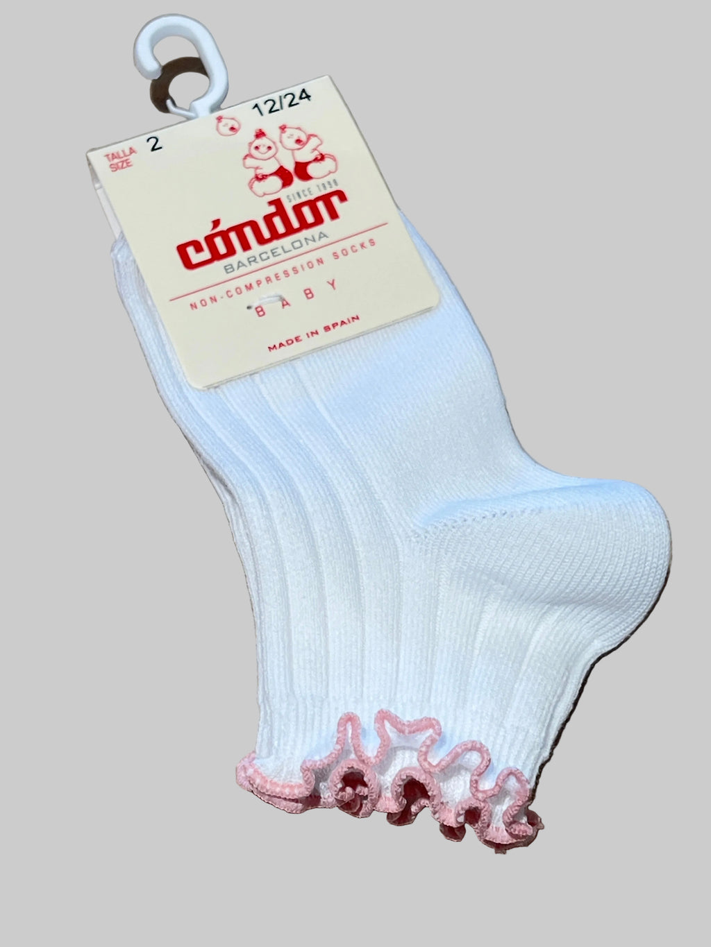 Ankle Rib socks with contrasted curling 2496 / 4 Color 070 - MintMouse (Unicorner Concept Store)