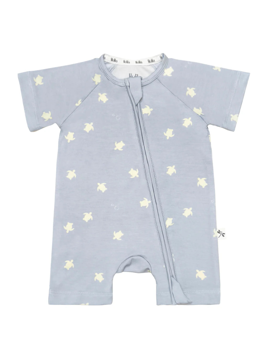 PE064 Short Sea Turtles Bamboo Zippy Rompe - MintMouse (Unicorner Concept Store)