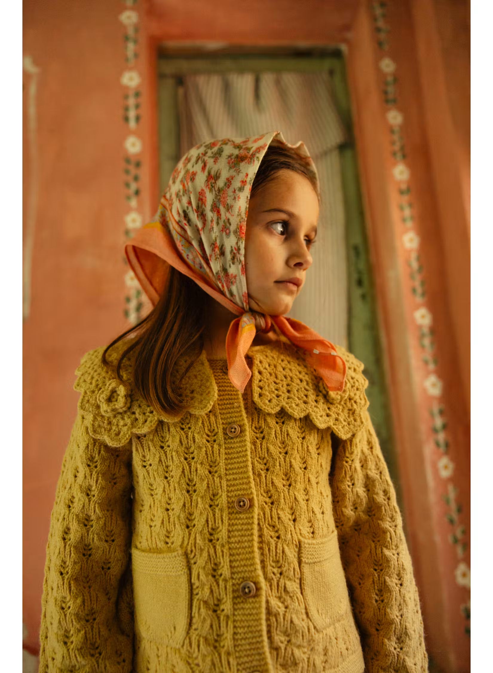 Scarf Capucine - Cream Carnation Vale