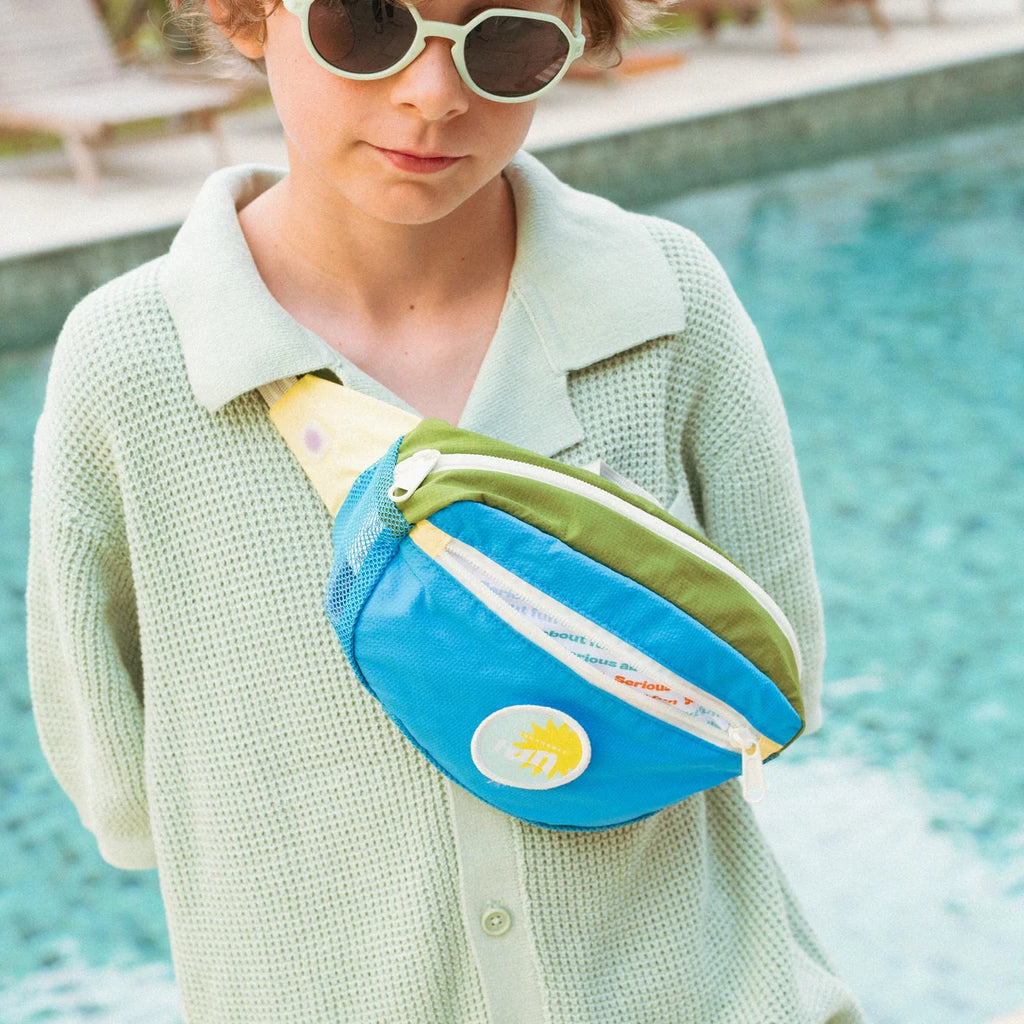 [BANANA16KAKIBLUE] Fanny pack Khaki/Blue - MintMouse (Unicorner Concept Store)