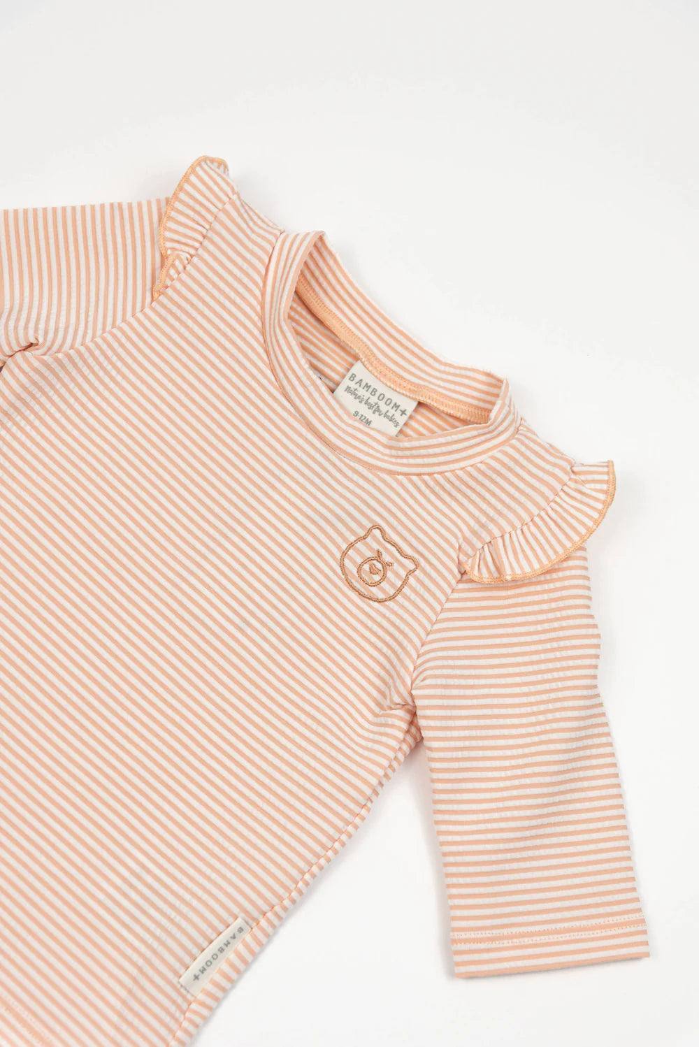 UV50+ 3/4-Sleeve Beach T-Shirt - Girls - PINK STRIPES BEAR 435 - MintMouse (Unicorner Concept Store)