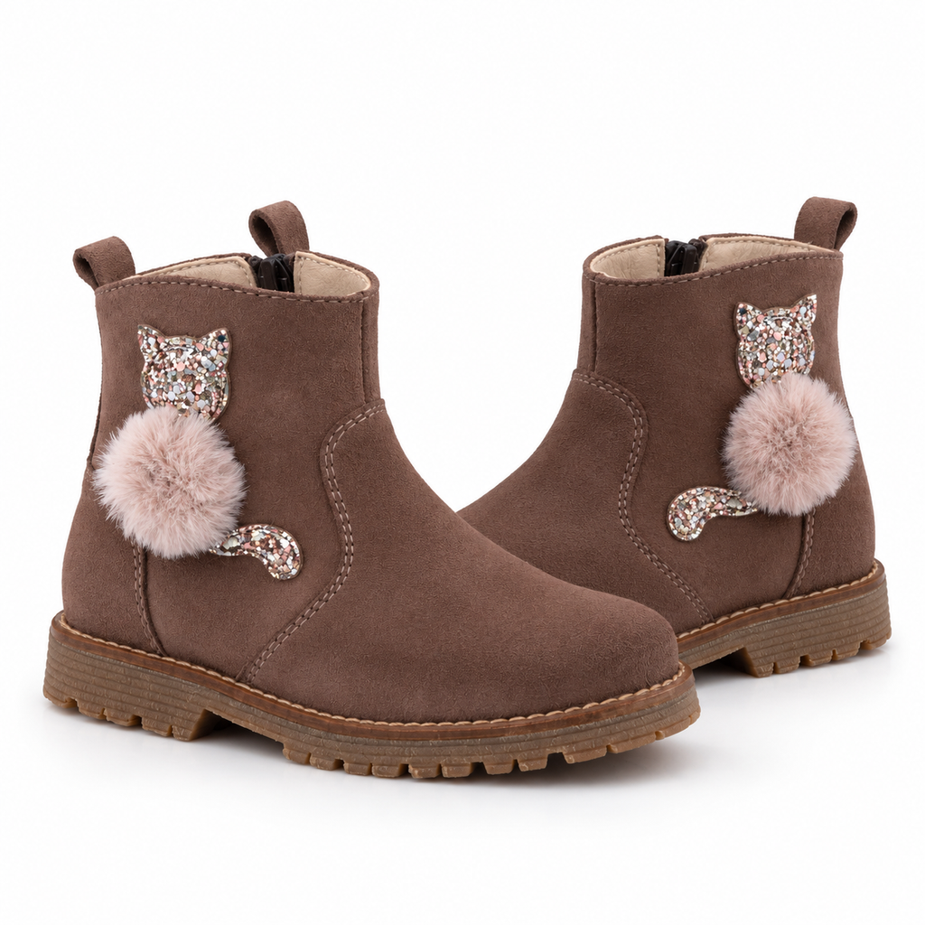 Cat PomPom Leather Boot (24746-W26-B) - MintMouse (Unicorner Concept Store)