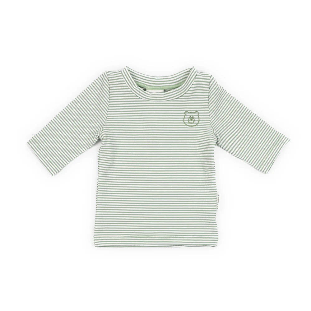 UV50+ 3/4 Sleeve T-shirt Boy -  BLUE STRIPES BEAR - MintMouse (Unicorner Concept Store)