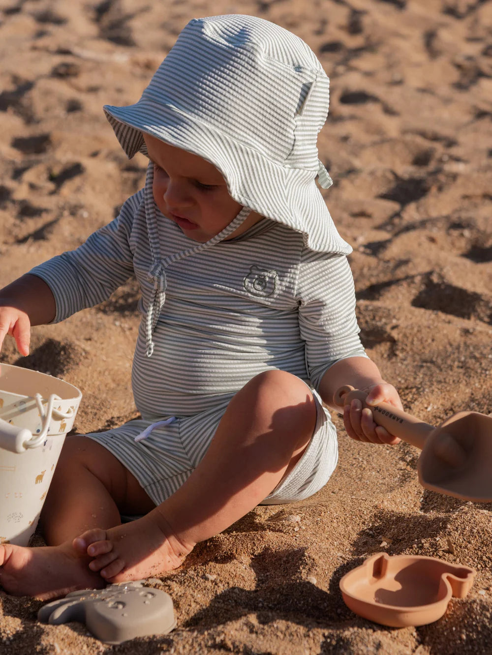 Swimsuit UV50+/- Child - BLUE STRIPES BEAR - MintMouse (Unicorner Concept Store)