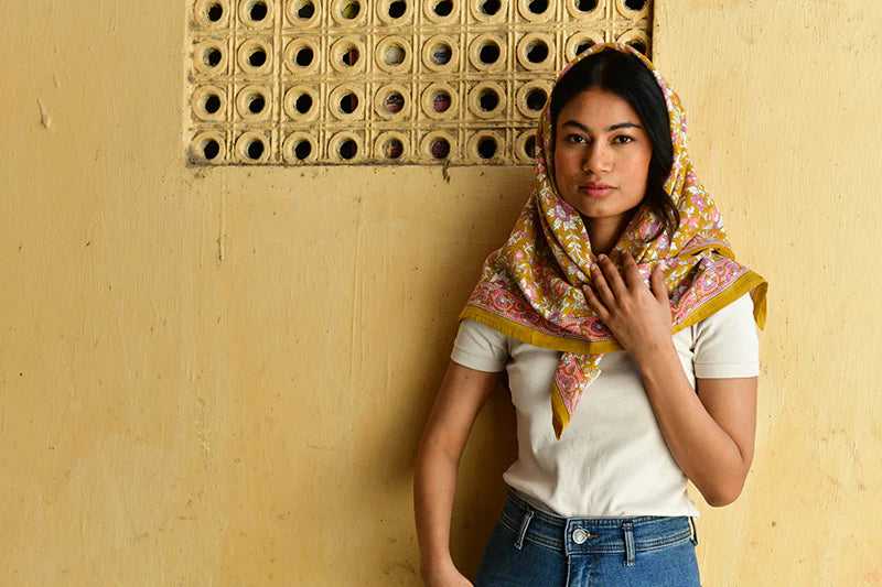 Grand foulard CALYPSO Caramel - MintMouse (Unicorner Concept Store)