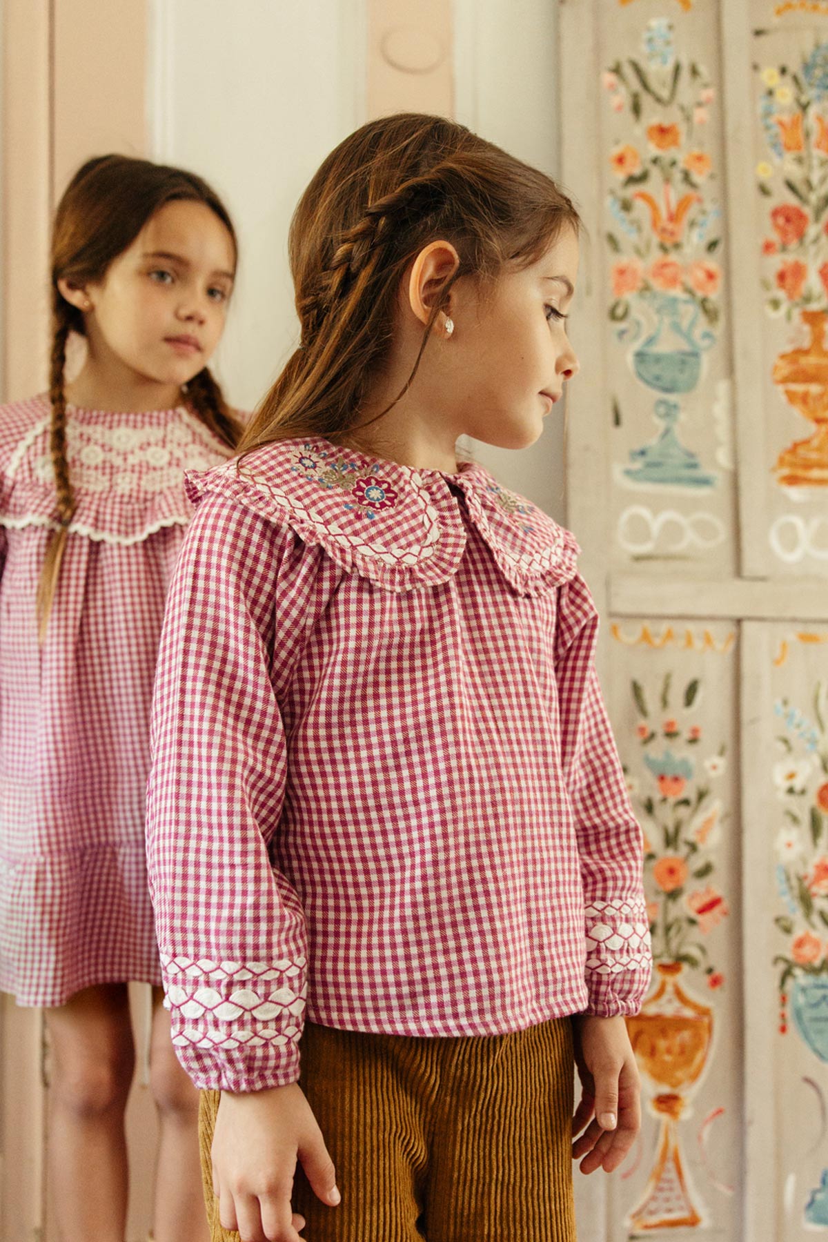Blouse Clea - Raspberry Checks