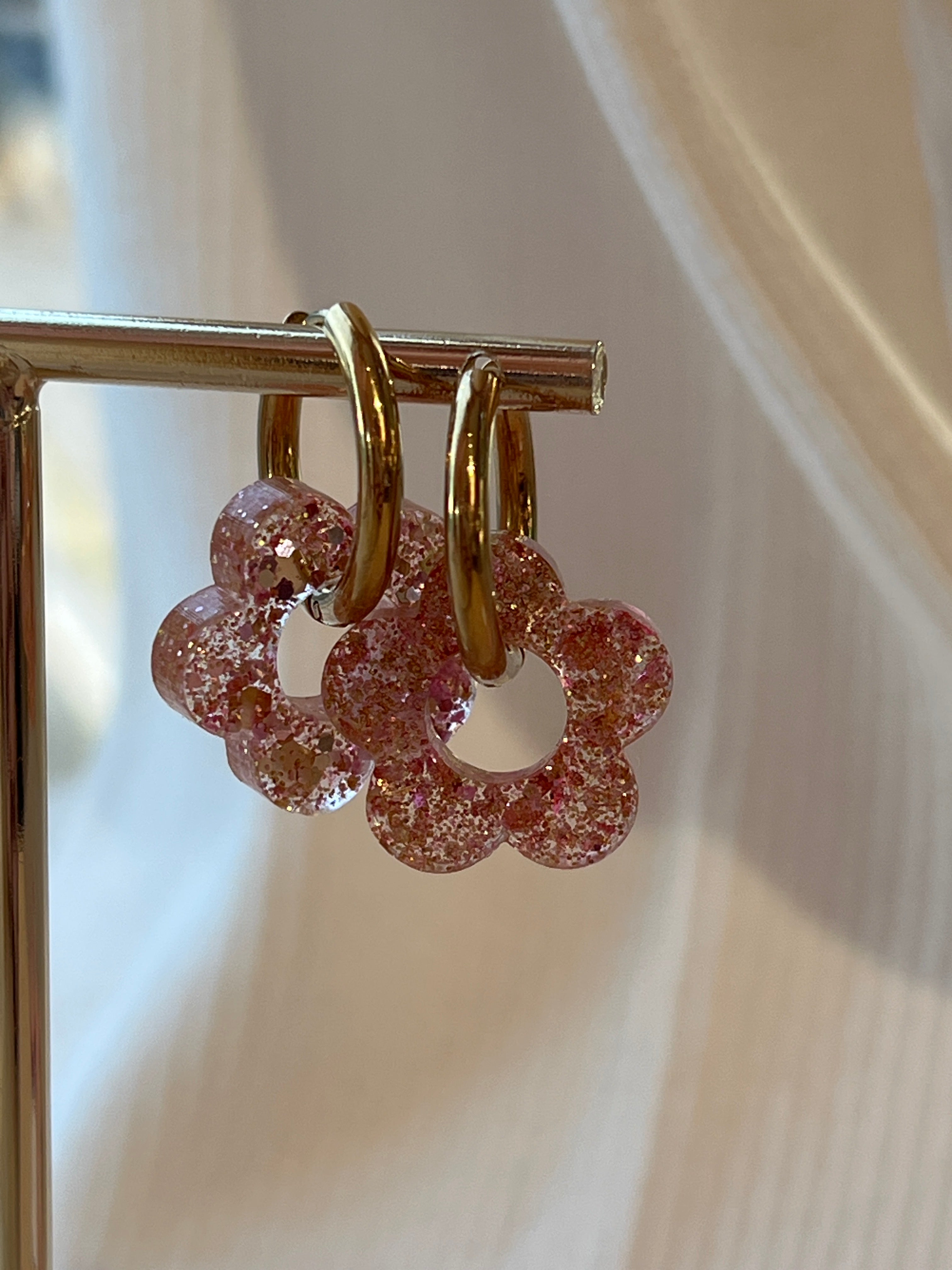 Pink Flower Charm Earrings - MintMouse (Unicorner Concept Store)