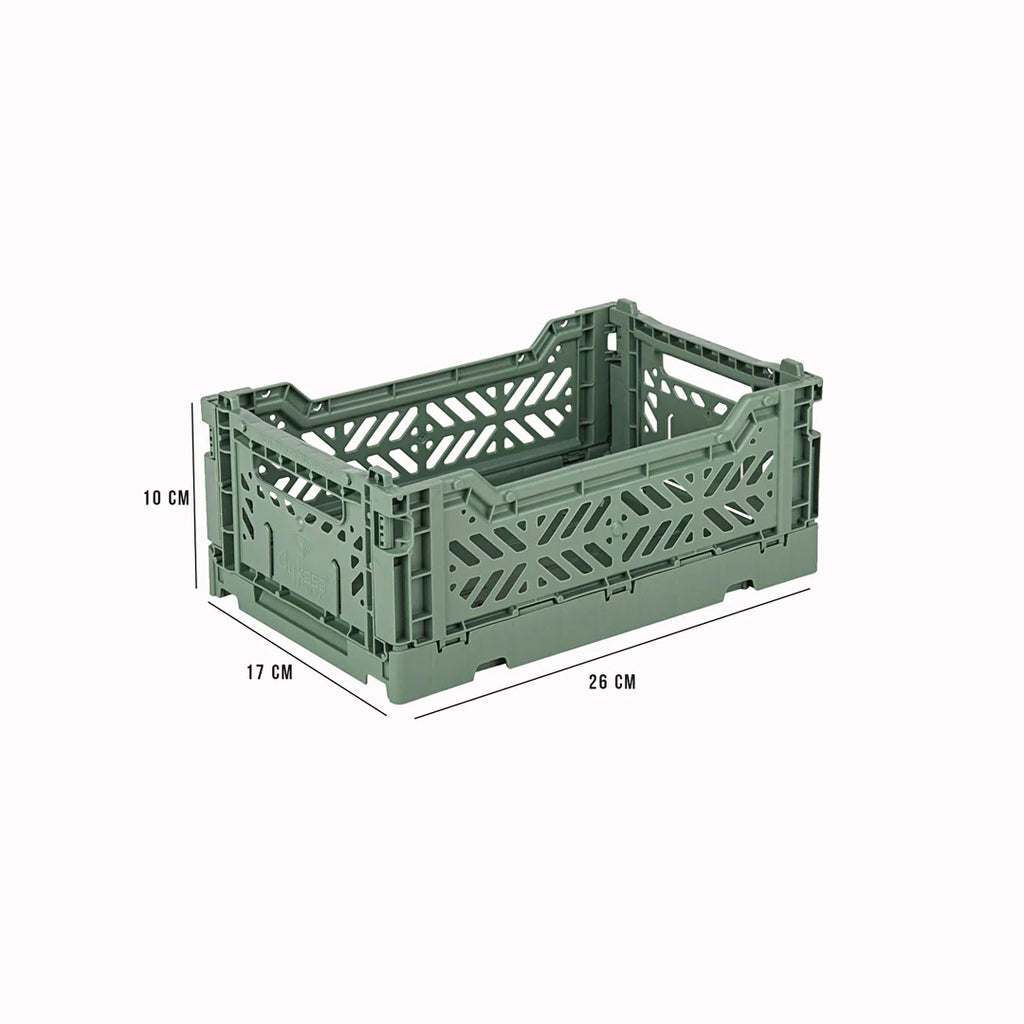Aykasa Foldable Box - 26x17x10 cm - Mini Almond Green