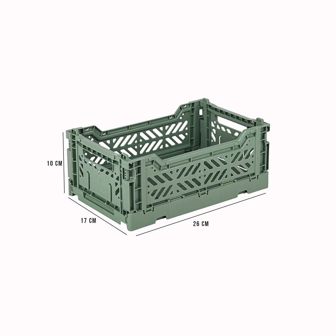 Aykasa Foldable Box - 26x17x10 cm - Mini Almond Green
