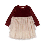 (KS4670)Belis Velvet Dress - Red Dahlia