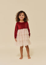 (KS4670)Belis Velvet Dress - Red Dahlia