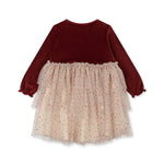 (KS4670)Belis Velvet Dress - Red Dahlia