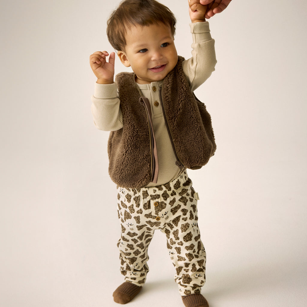 (114424-2502) Vest Teddy - Chocolate Chip