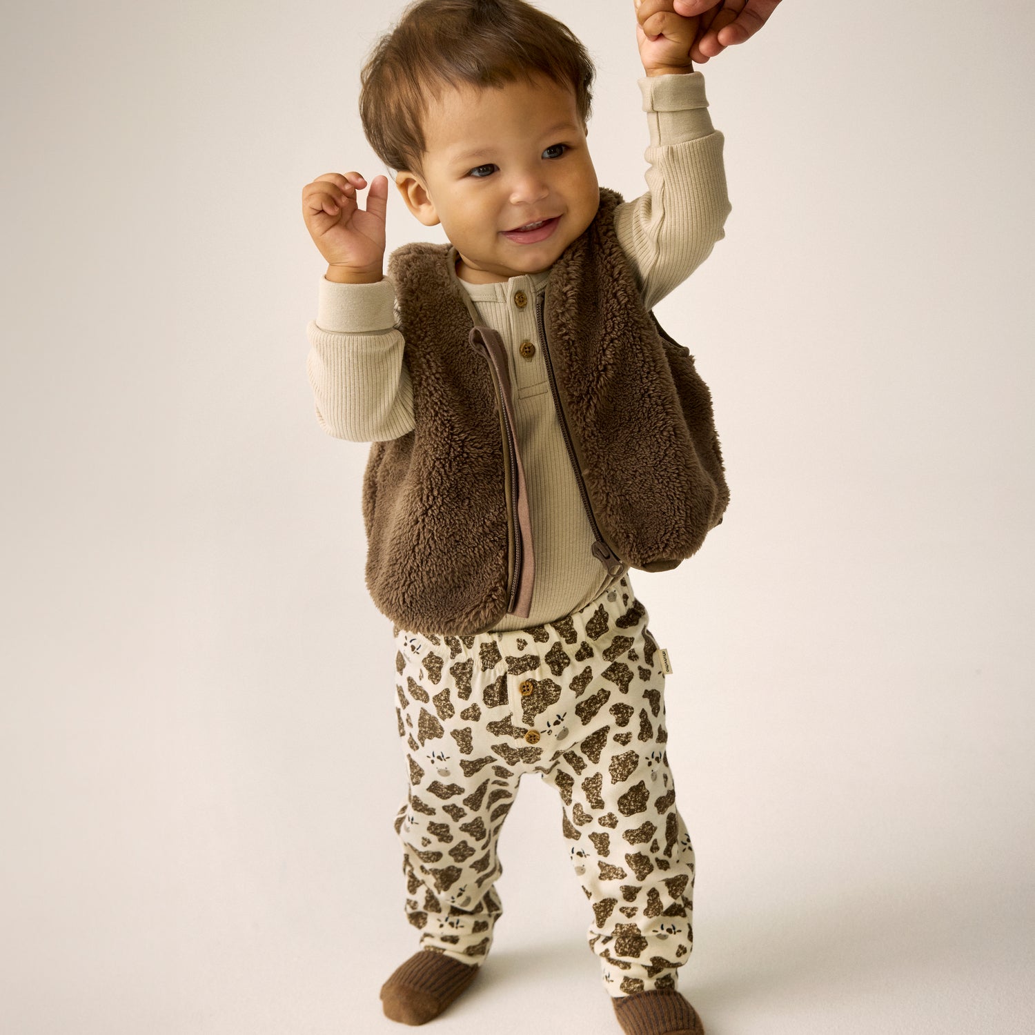 (114424-2502) Vest Teddy - Chocolate Chip