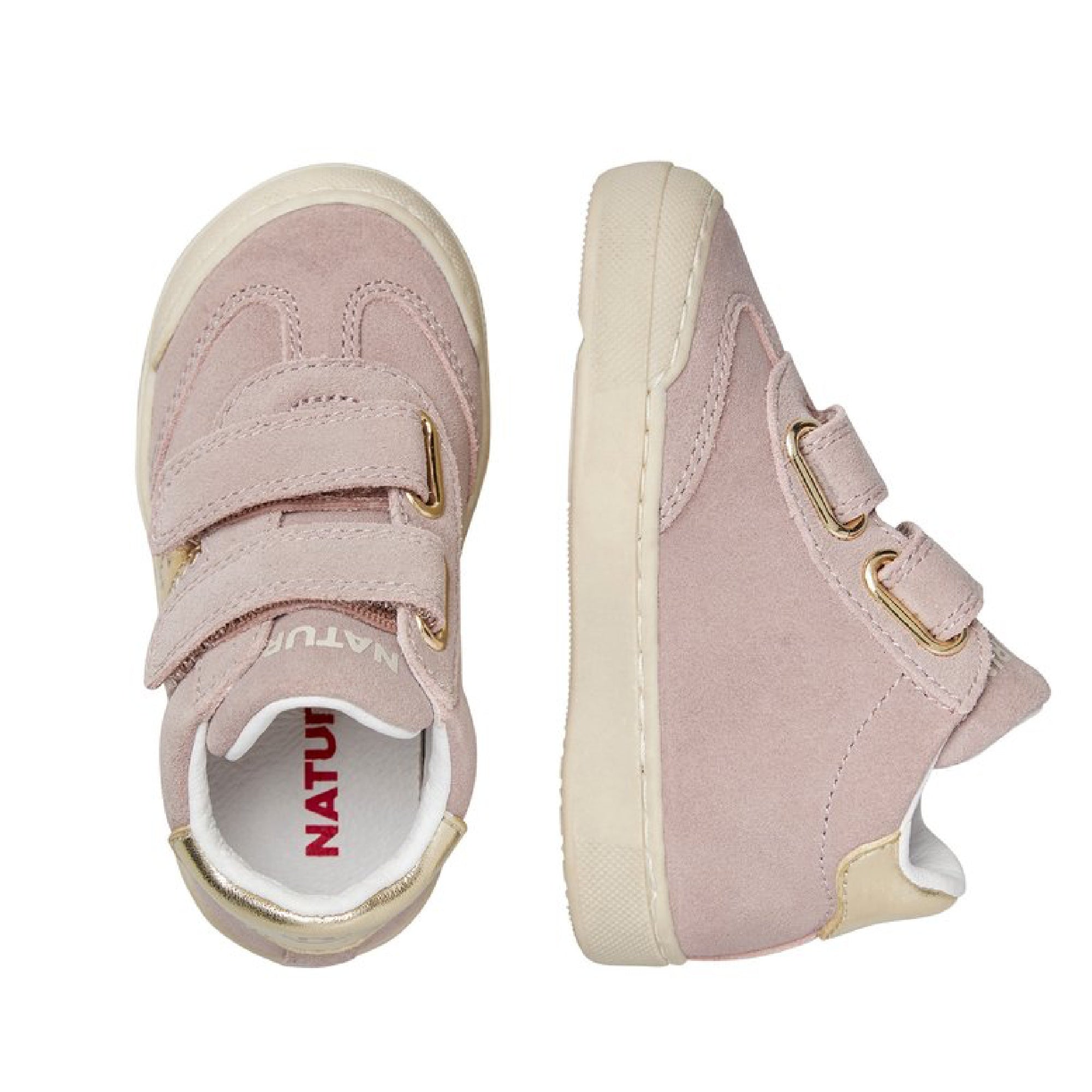 Naturino Riby High VL Suede/Mirror Rose Platinum