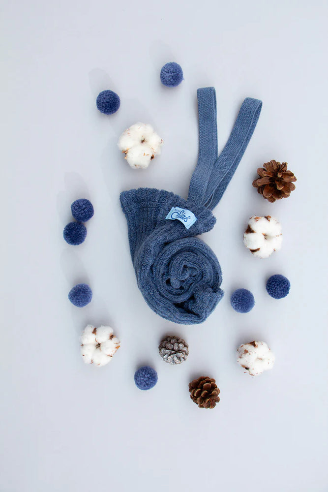 Granny Teddy Steel Blue Blend Footless