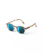 Adult sunglasses | #H Blue Tortoise Blue Mirror Lenses
