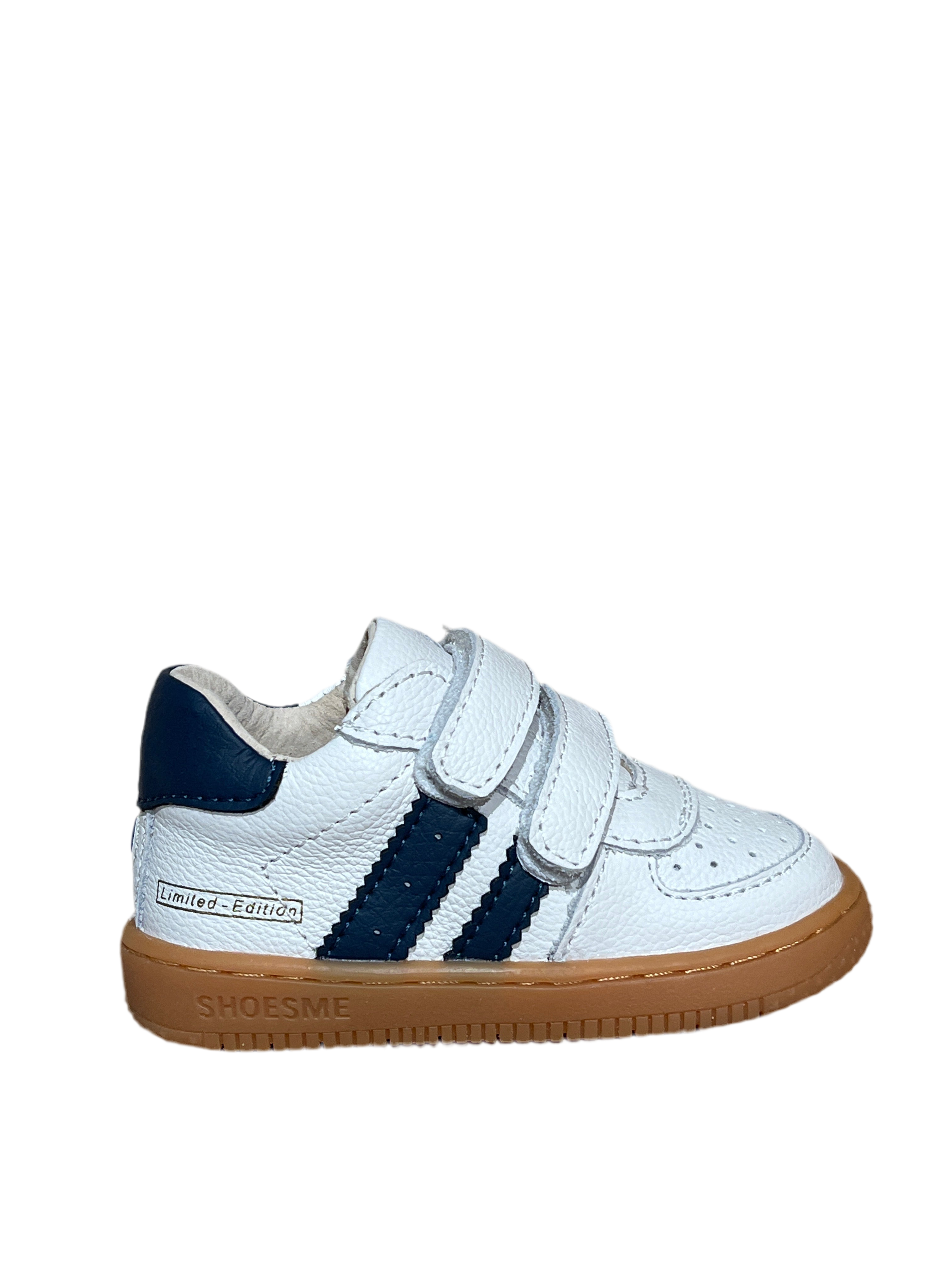(BN26S034-B) Leather Lace up Sneakers BN White Dark Blue - MintMouse (Unicorner Concept Store)