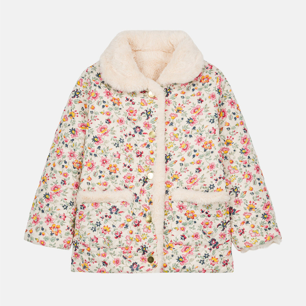 Reversible Coat Dalila - Cream Wild Flowers - MintMouse (Unicorner Concept Store)