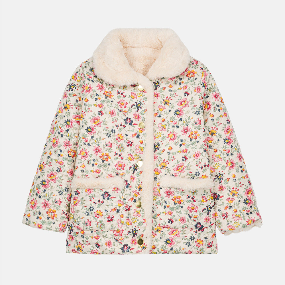 Reversible Coat Dalila - Cream Wild Flowers