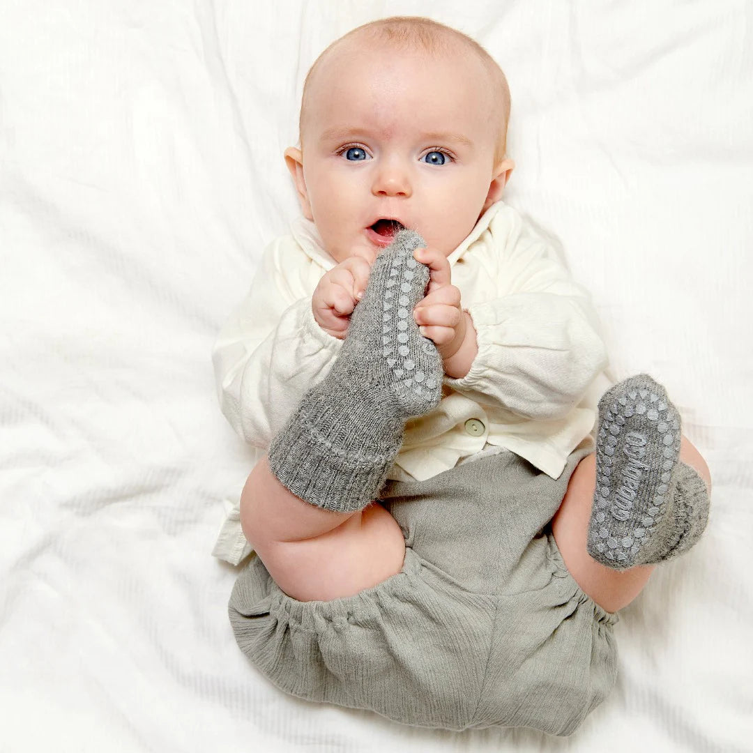 Non-Slip Grip Socks-Alpaca Grey Melange - MintMouse (Unicorner Concept Store)