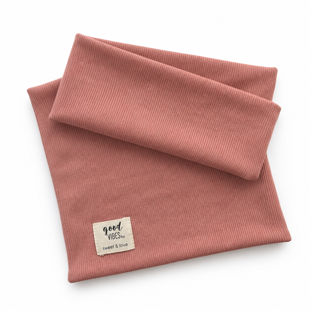 Ribbed tube scarf Ash Rose