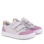 (2708D-38) Low Velcro sneakers White Fushia