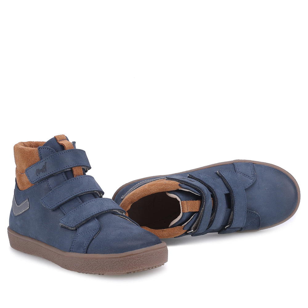 (2777A-1) Emel Blue velcro trainers