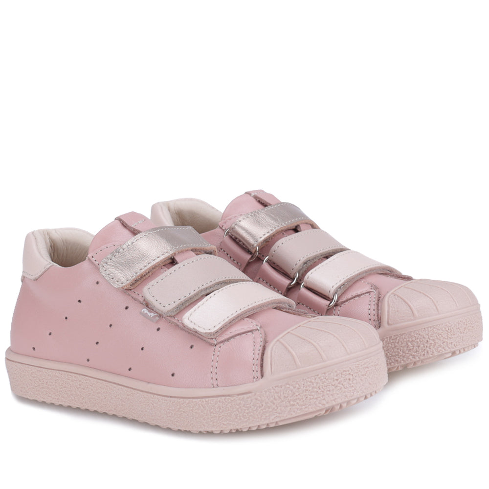 (2804-2/2805-2) Low Bumper Trainers Pink velcro