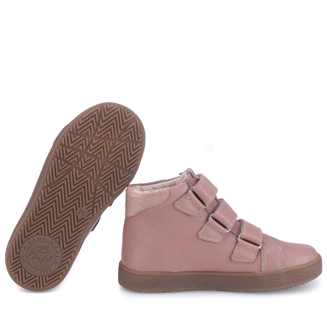 (E 2806-2) Emel Pink stars Velcro Trainers - MintMouse (Unicorner Concept Store)