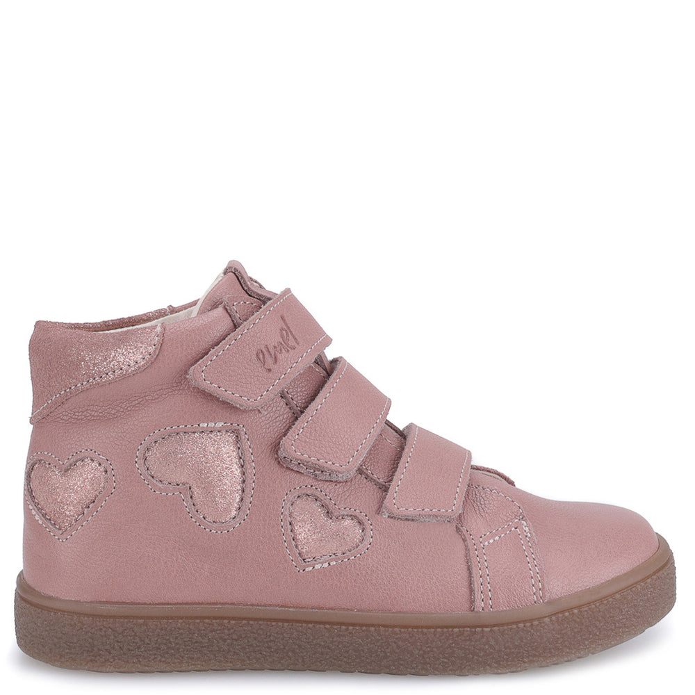 (E 2806-2) Emel Pink stars Velcro Trainers