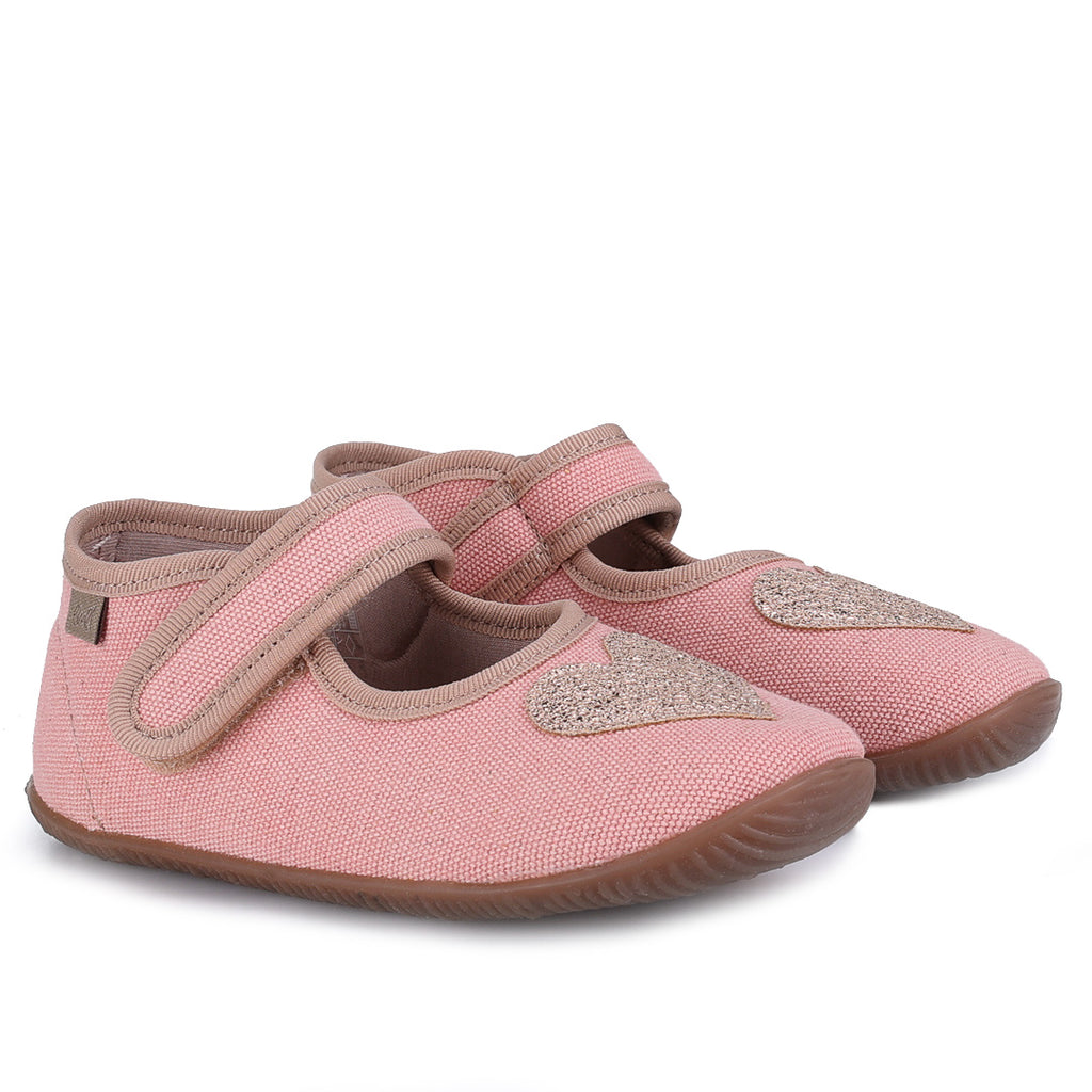(EK4000-13) Emel slippers ballerina - Pink heart - MintMouse (Unicorner Concept Store)