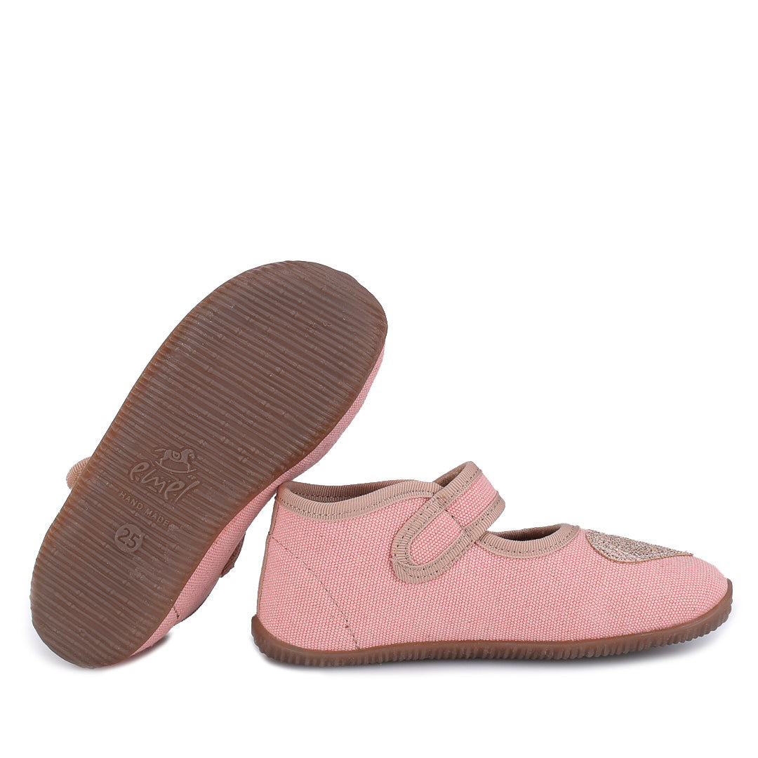 (EK4000-13) Emel slippers ballerina - Pink heart - MintMouse (Unicorner Concept Store)