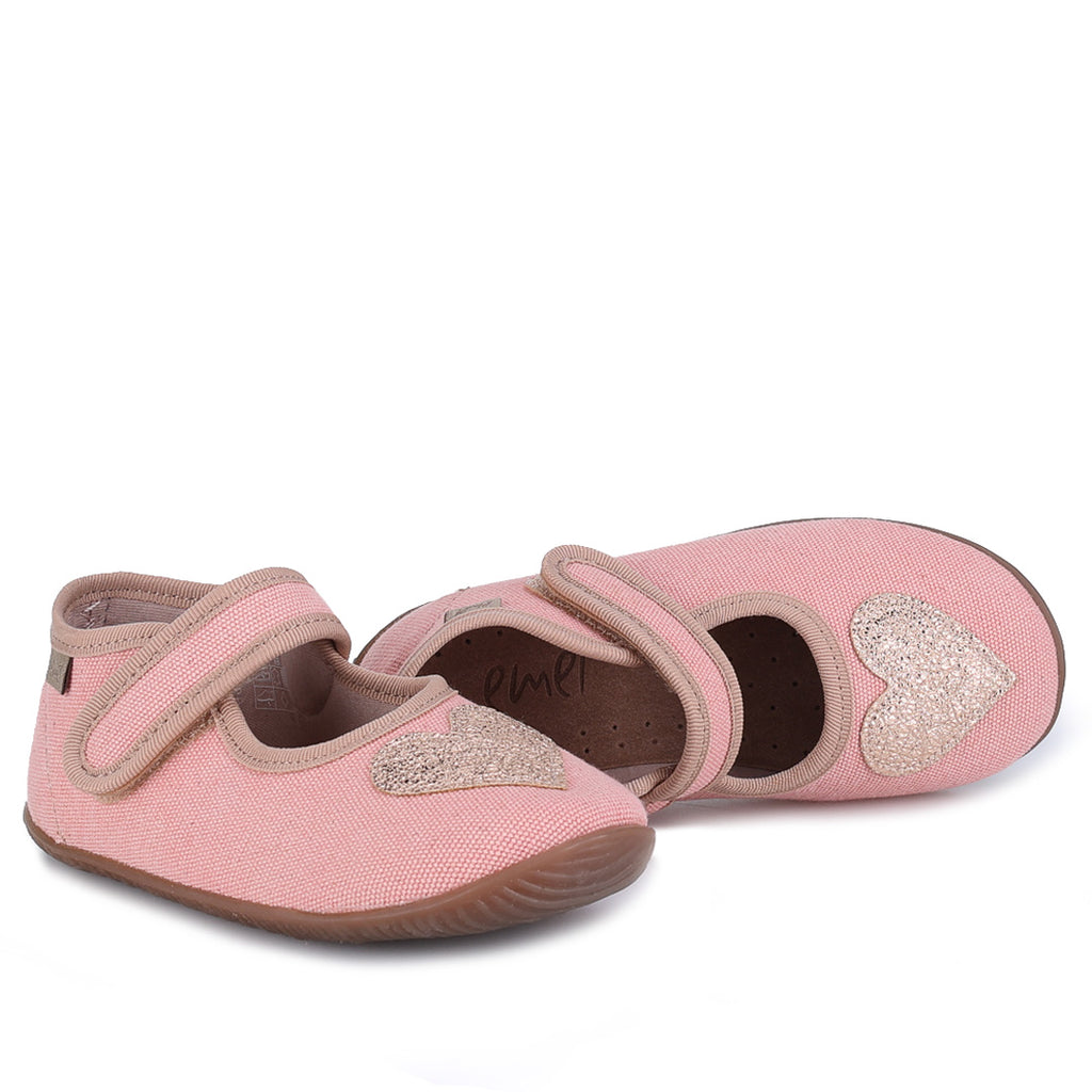(EK4000-13) Emel slippers ballerina - Pink heart - MintMouse (Unicorner Concept Store)