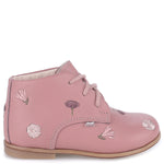 (ES 1426G-2) Emel flowered classic first shoes pink