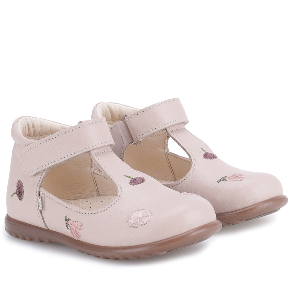 (2409J-2) Emel Ballerina Cream Embroided Flowers