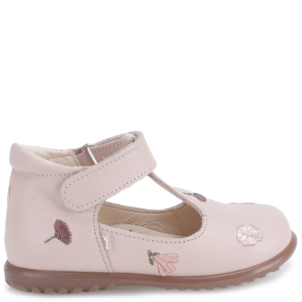 (2409J-2) Emel Ballerina Cream Embroided Flowers