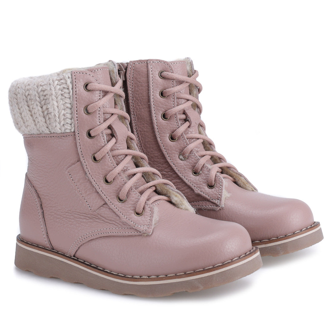 (EV2646B-1) Emel pink winter lace-up shoes - MintMouse (Unicorner Concept Store)