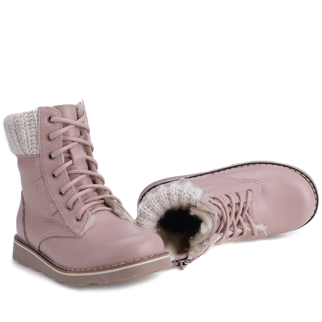 (EV2646B-1) Emel pink winter lace-up shoes - MintMouse (Unicorner Concept Store)