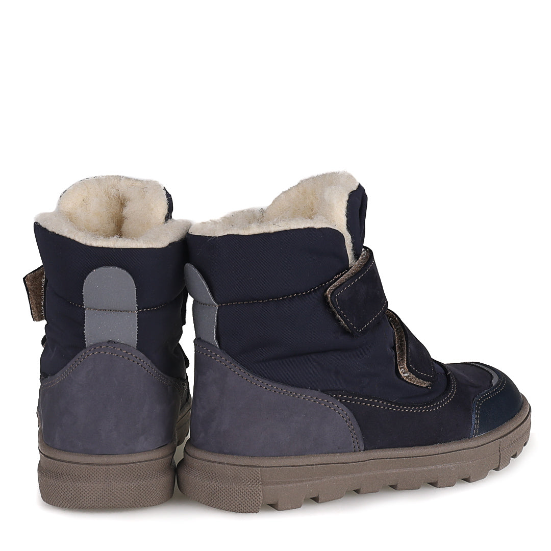 (EV2778-14 / EV2778M-14) Emel Navy Velcro Winter Ankle Boots - MintMouse (Unicorner Concept Store)