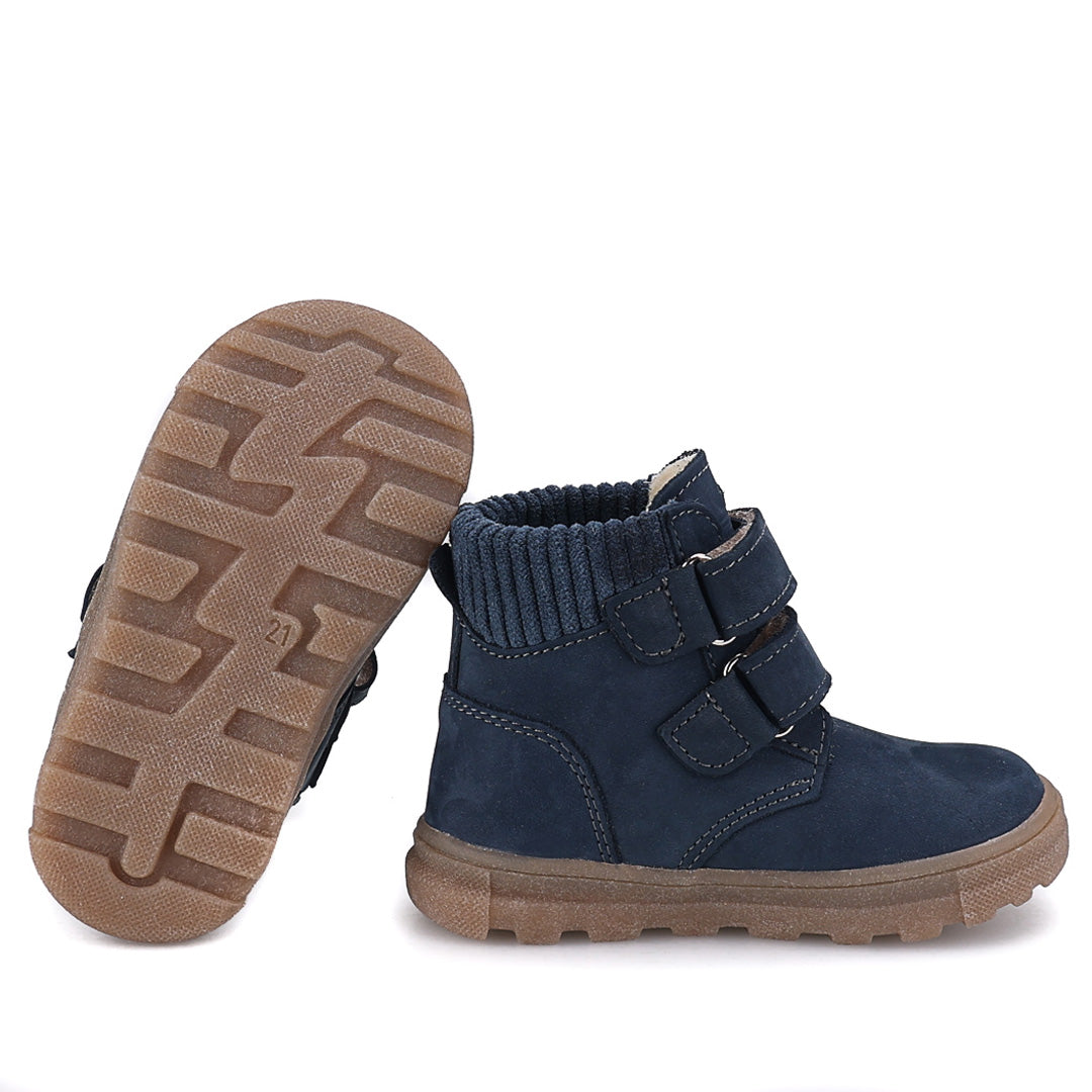 (EY2845-2 / EY2845M-2) Emel Navy Velcro Ankle Boots
